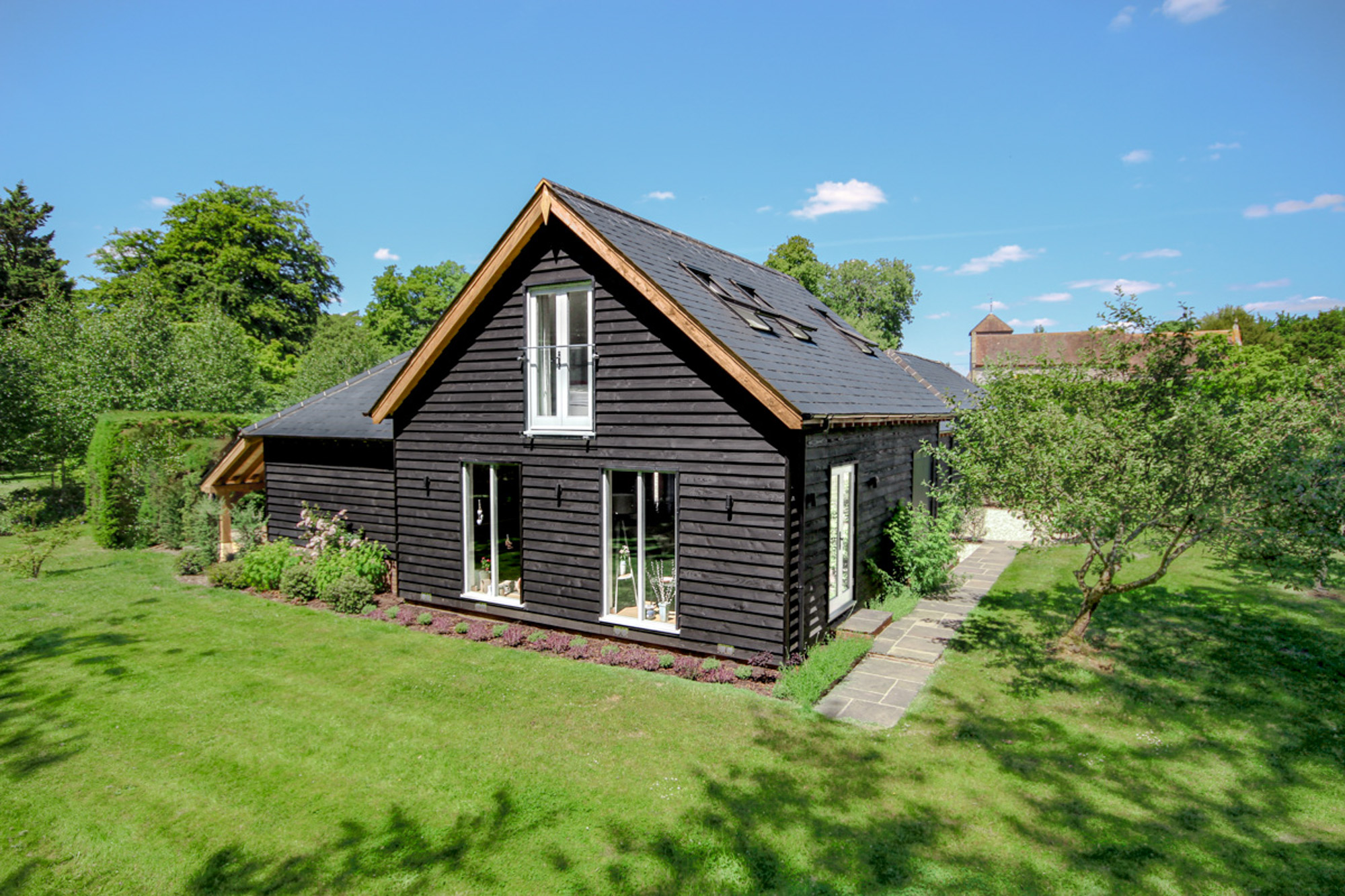 Side Elevation Showing Gable Wall End and Velux Widonws To Side